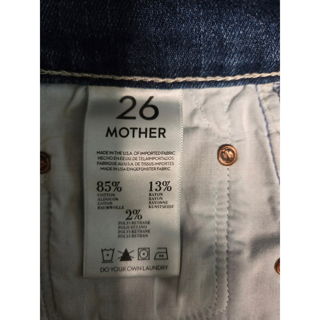 Mother "The Drop Out" Fray Denim Shorts Women's Size 26