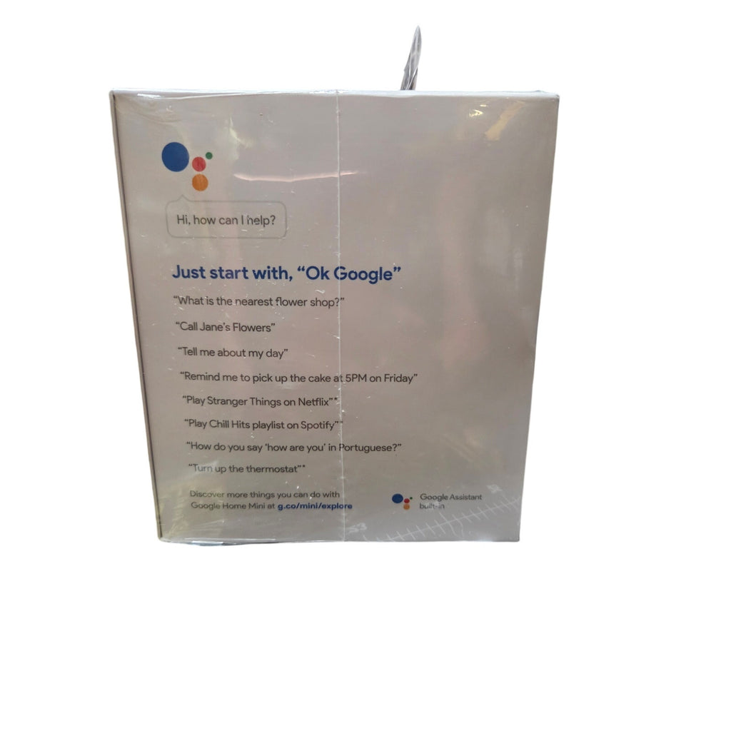 New Sealed Google Home Mini Smart Speaker w/ Google Assistant Chalk (GA00210-US