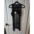 NWT Earthbound Trading Co. Fringe Vest Size Small