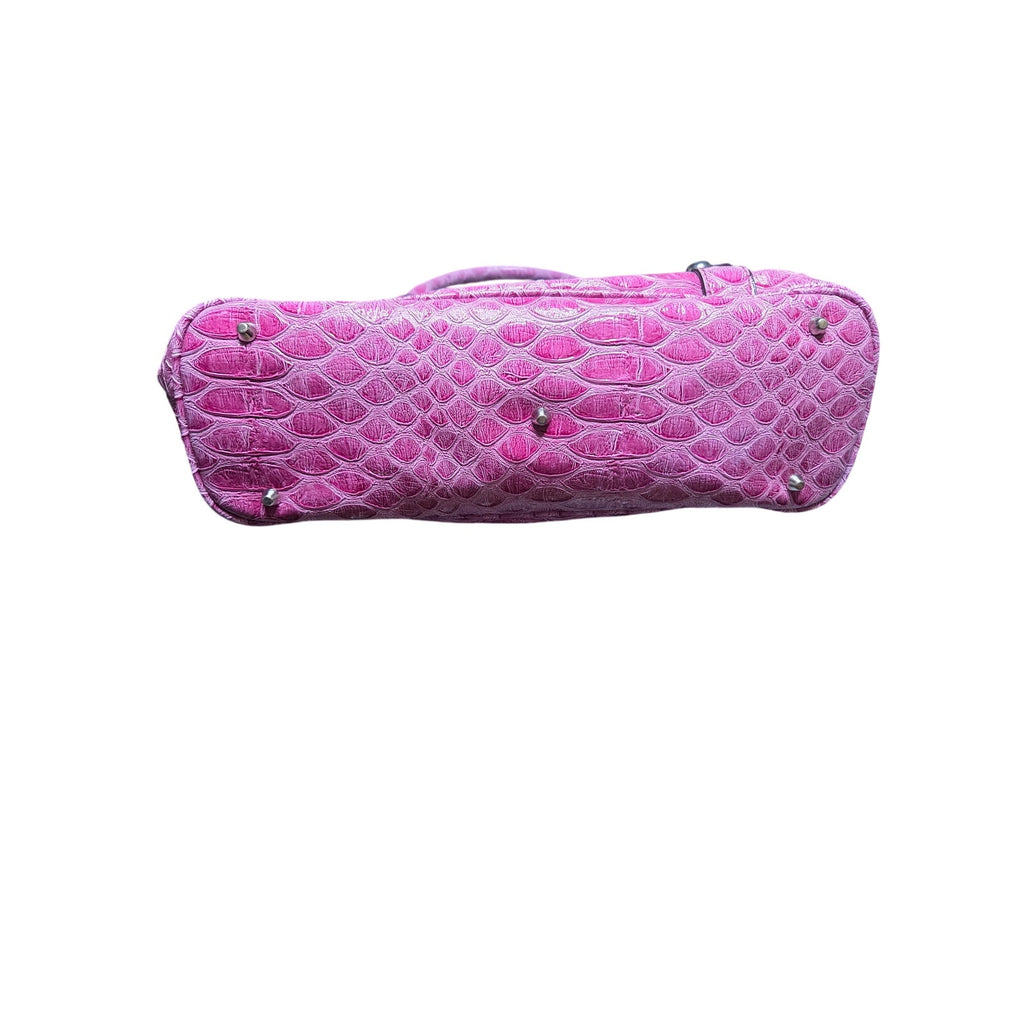 Guess Vintage Pink Studded Crocodile Bag