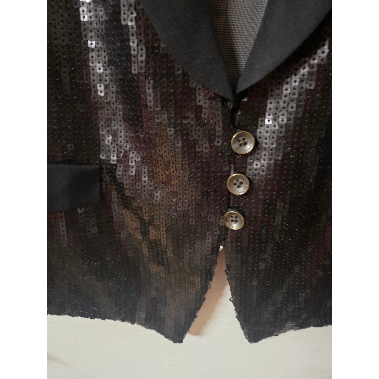 NWOT Rag & Bone Black Soiree Sequin Vest Women's Size 8