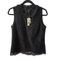 NWT J.Crew Black Lace Sleevless Blouse Women's Size S